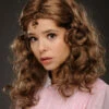 Rocky Horror Style Curly Brown Janet Wig -PartyPersona Store rocky horror janet wig