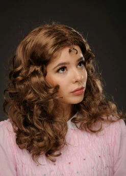 Rocky Horror Style Curly Brown Janet Wig -PartyPersona Store rocky horror janet wig 03