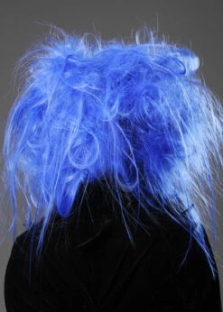Womens Halloween Blue Backcombed Zombie Wig 7 Womens Halloween Blue Backcombed Zombie Wig -PartyPersona Store royal blue gothic zombie wig 42366 02