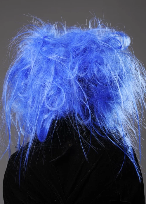 Womens Halloween Blue Backcombed Zombie Wig 5 Womens Halloween Blue Backcombed Zombie Wig - Image 3