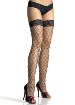 Ladies Gothic Wide Hole Fishnet Stockings
