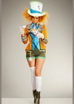 Womens Wonderland Crazy Mad Hatter Costume