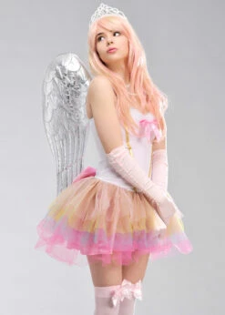 Large Metallic Silver Angel Wings -PartyPersona Store silver plastic wings 2038A 2 02