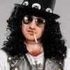 Men Slash Style 80s Long Curly Black Wig 2 Men Slash Style 80s Long Curly Black Wig -PartyPersona Store slash wig