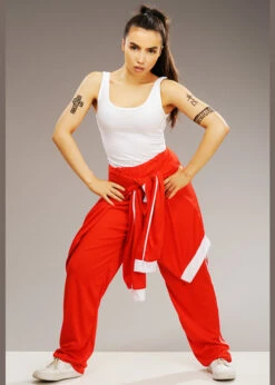 Womens Sporty Spice Style Red Tracksuit Costume -PartyPersona Store sporty spice costume 03