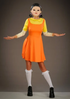 Womens Squid Game Deluxe Doll Costume