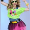 Childrens Totally Awesome 80s Girl Costume -PartyPersona Store teen 80s girl costume 999463