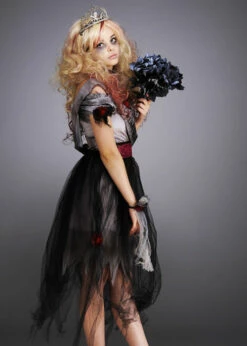 Teen Girls Dead Zombie Prom Queen Costume -PartyPersona Store teen zombie prom queen 996997 03