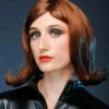 Womens Avengers Style Emma Peel Brown Wig 2 Womens Avengers Style Emma Peel Brown Wig -PartyPersona Store the avengers emma peel wig