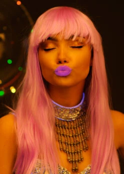 UV Neon Purple Lipstick Make-Up -PartyPersona Store uv intense purple lipstick 02