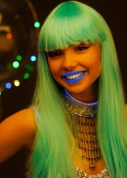 UV Neon Blue Lipstick Make-Up -PartyPersona Store uv lipstick blue 02