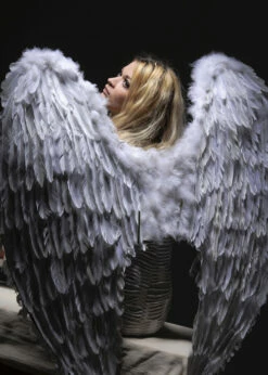 Womens Extra Large White Feather Angel Wings 8 Womens Extra Large White Feather Angel Wings -PartyPersona Store very large white feather wings 52803 02