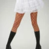 Womens 80s White Lace Petticoat Tutu -PartyPersona Store white lace tutu underskirt 30306