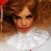 It Clown Style White Ruffled Killer Clown Collar -PartyPersona Store white pleated it clown collar