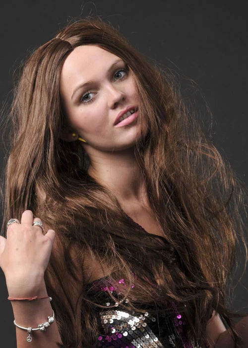 Ladies Long Straight Brown Fancy Dress Wig 3 Ladies Long Straight Brown Fancy Dress Wig