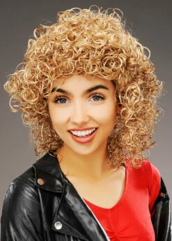 Womens 1980s Curly Blonde Club Wig