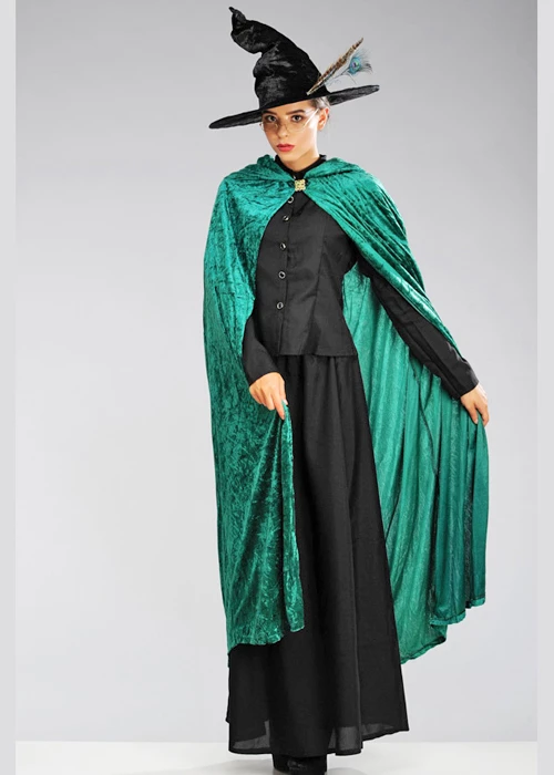 Adult Size Professor McGonagall Style Witch Costume 3 Adult Size Professor McGonagall Style Witch Costume