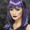 Womens Black And Purple Halloween Wig 2 Womens Black And Purple Halloween Wig -PartyPersona Store womens black and purple halloween wig