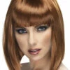 Ladies Brown Glam Blunt Bob Wig 1 Ladies Brown Glam Blunt Bob Wig -PartyPersona Store womens brown glam blunt wig