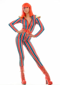 Ladies 70s David Bowie Style Ziggy Costume
