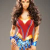 Womens Wonder Woman Style Superhero Costume -PartyPersona Store womens deluxe short wonder woman costume 86862