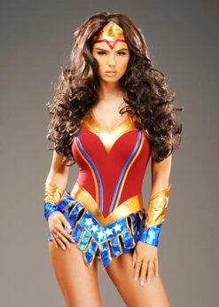 Womens Wonder Woman Style Superhero Costume