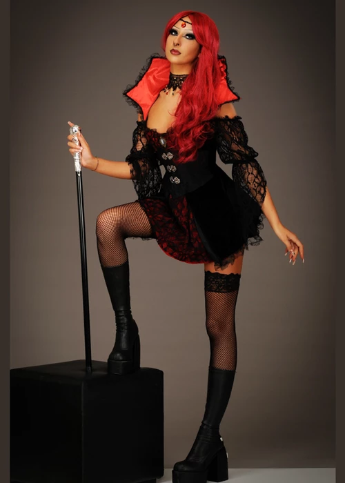 Womens Gothic Victorian Vampire Costume 5 Womens Gothic Victorian Vampire Costume - Image 3