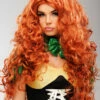 Womens Irish Leprechaun Long Curly Ginger Wig -PartyPersona Store womens ginger leprechaun wig 43660