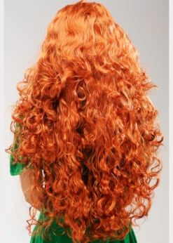 Womens Irish Leprechaun Long Curly Ginger Wig -PartyPersona Store womens ginger leprechaun wig 43660 02