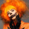 Womens Halloween Evil Pumpkin Orange Wig -PartyPersona Store womens gothic pumpkin wig