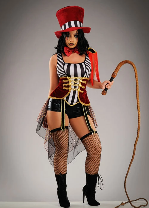 Womens Halloween Gothic Circus Ringmaster Costume 3 Womens Halloween Gothic Circus Ringmaster Costume