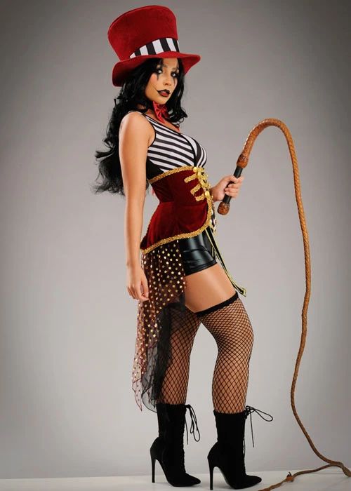 Womens Halloween Gothic Circus Ringmaster Costume 5 Womens Halloween Gothic Circus Ringmaster Costume - Image 3