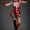 Womens Gothic Harley Quinn Style Dress Costume 2 Womens Gothic Harley Quinn Style Dress Costume -PartyPersona Store womens harley quinn costume 83929
