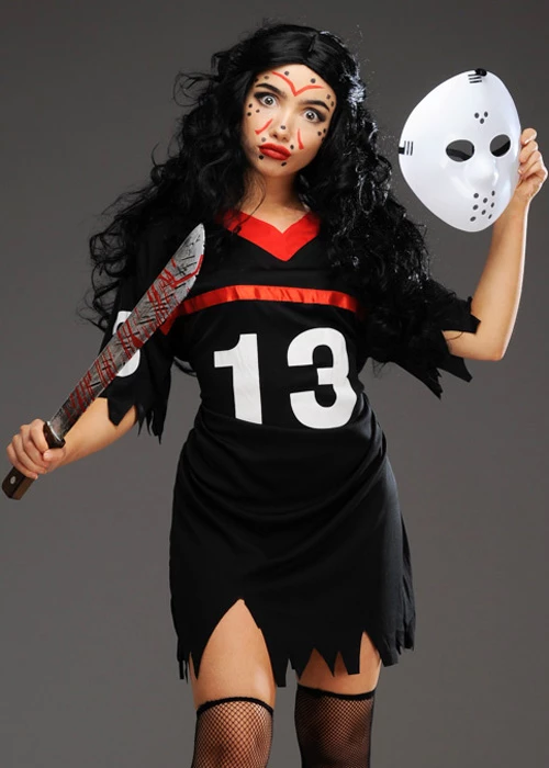 Womens Halloween Jason Style Hockey Costume 4 Womens Halloween Jason Style Hockey Costume - Image 2