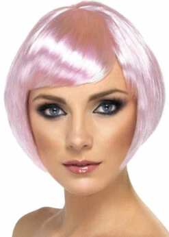 Womens Short Pink Babe Wig