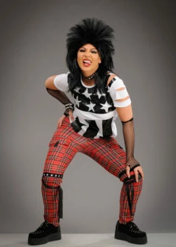 Womens 1980s Punk Rocker Costume -PartyPersona Store womens punk costume 70041 02