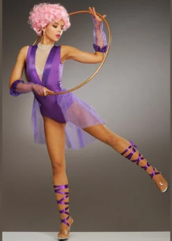 Womens Greatest Showman Style Circus Trapeze Costume -PartyPersona Store womens purple trapeze greatest showman costume 04