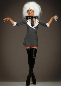 Womens Jack Skellington Style Halloween Costume