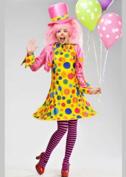 Womens Cute Spotty Clown Lady Costume
