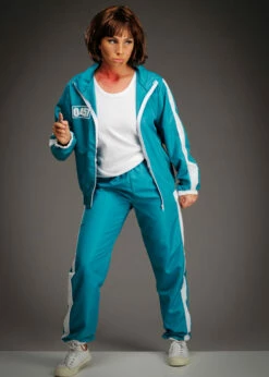 Womens Squid Game Style Green Tracksuit Costume