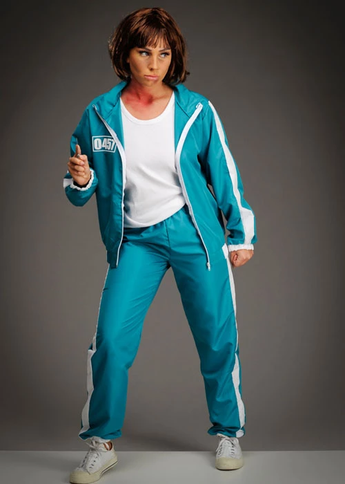 Womens Squid Game Style Green Tracksuit Costume 3 Womens Squid Game Style Green Tracksuit Costume