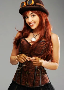 Womens Brown Steam Punk Elegant Corset 6 Womens Brown Steam Punk Elegant Corset -PartyPersona Store womens steam punk corset 01