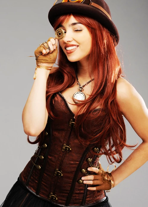 Womens Brown Steam Punk Elegant Corset 5 Womens Brown Steam Punk Elegant Corset - Image 3