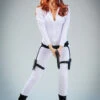 Womens Deluxe White Black Widow Style Costume 1 Womens Deluxe White Black Widow Style Costume -PartyPersona Store womens white black widow costume 5093