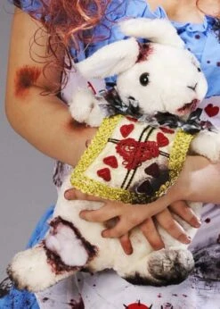 Zombie Alice Bloody White Wonderland Rabbit Purse -PartyPersona Store zombie bunny purse 02